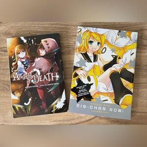 EUC Lot of 2 Anime Manga PB Books Angels of Death & HATSUNE MIKU RIN CHAN NOW